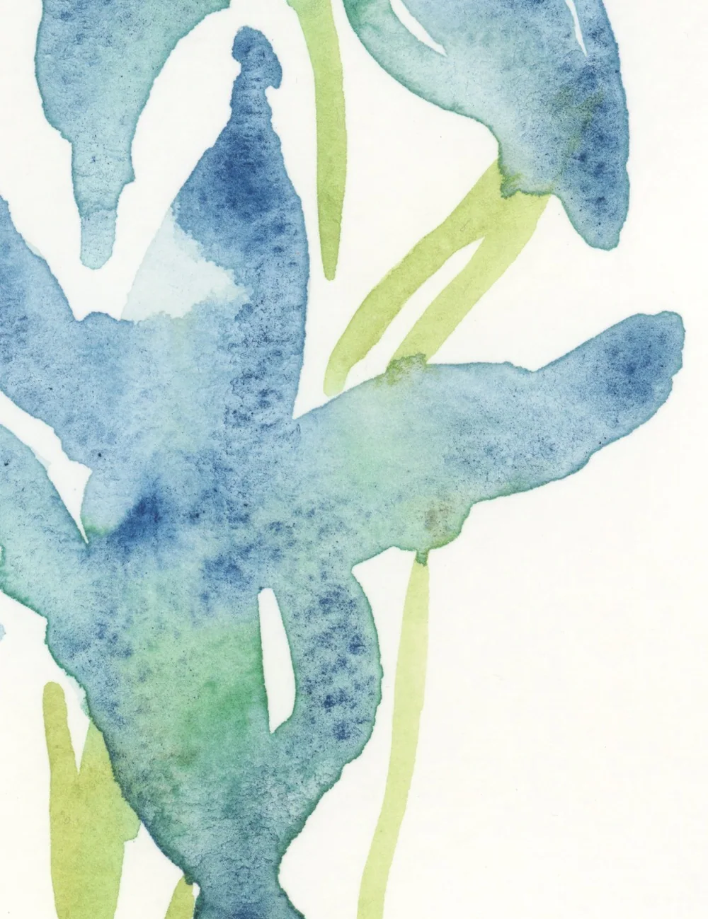 Close view of granulated blue pigment in a petal.